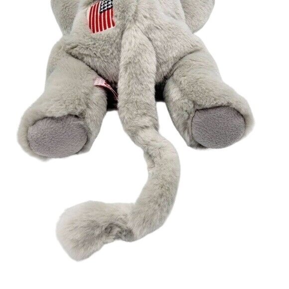 2/$15 VTG Ty Beanie Buddies Righty Elephant Plush 17" American Flag Patriot 2000 - Picture 12 of 12